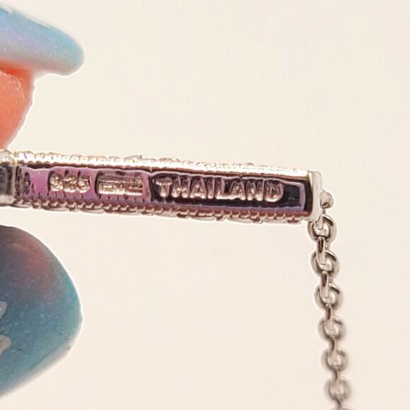 Sterling Silver Cross Necklace, - Picture 5 of 8